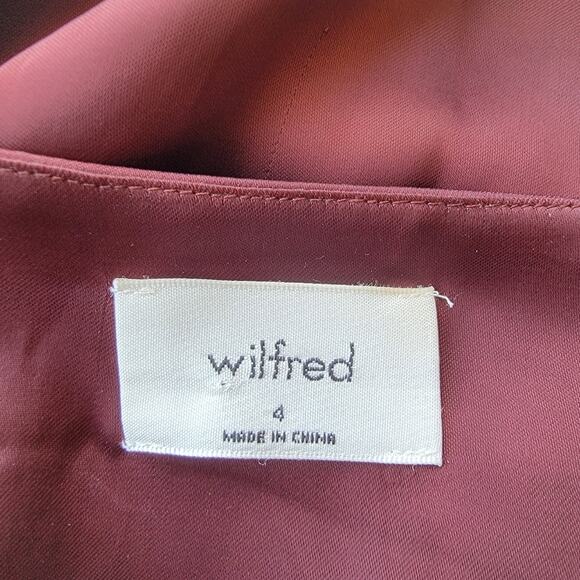 Aritzia Wilfred Long Sleeve V-neck Fit & Flare Mini Dress - Picture 3 of 3